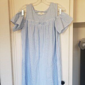 JCL M Blue & White Striped Dress